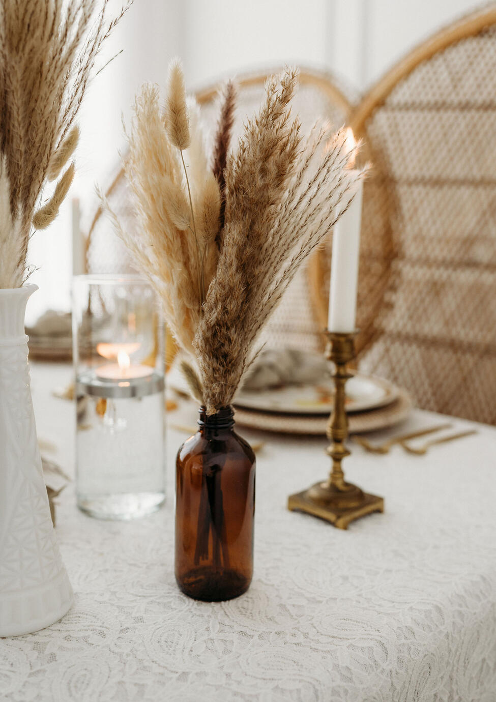 amber bud vases (3 sizes), $1.50 each