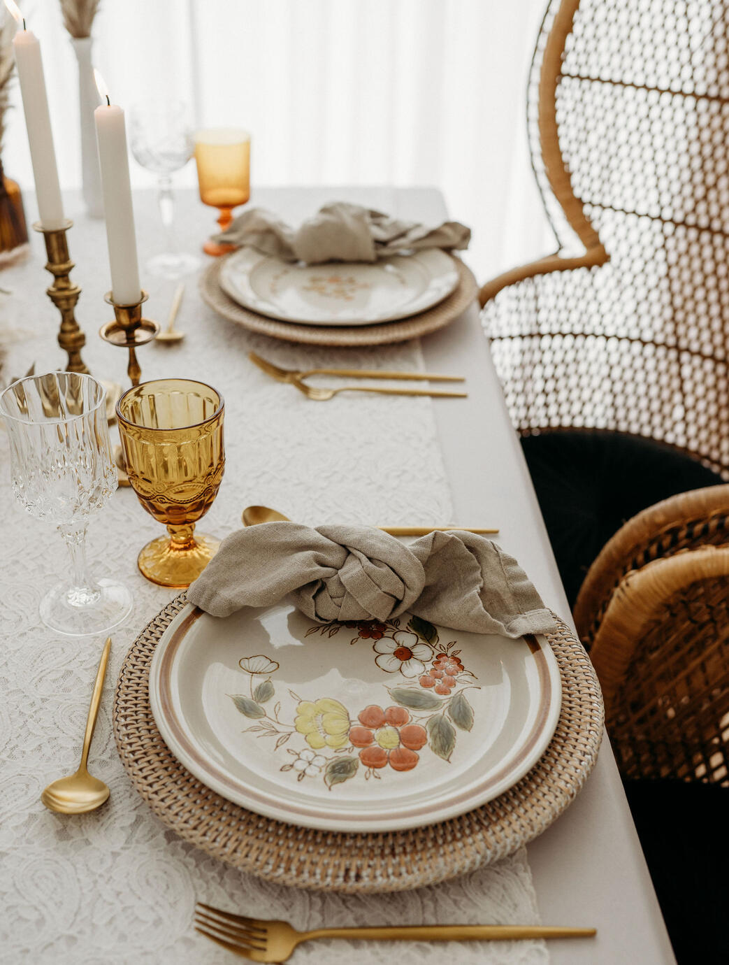 vintage/vintage-inspired amber goblets, $1.75 each